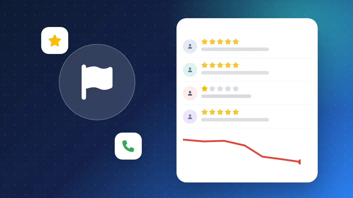 A business owner comparing a one-star review with Google's content policy, working out how to get a fake Google review removed