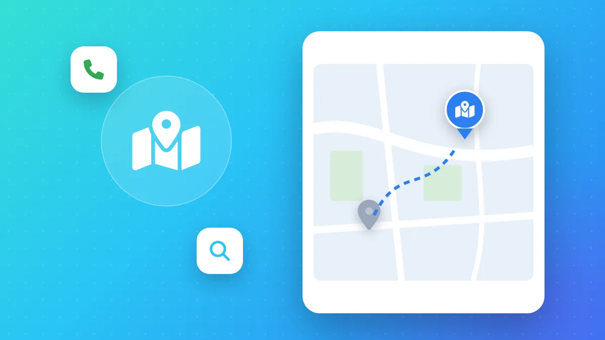 A contractor looking at a map pin in the wrong town on a phone, about to fix the address on a Google Business Profile that triggers verification