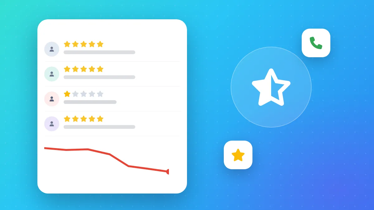 A business owner comparing a competitor's sudden burst of five-star reviews on a laptop, preparing to report competitor fake reviews